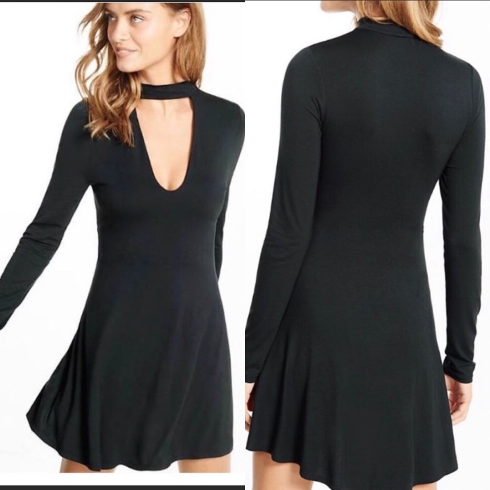 Emerald Green Choker trapeze dress